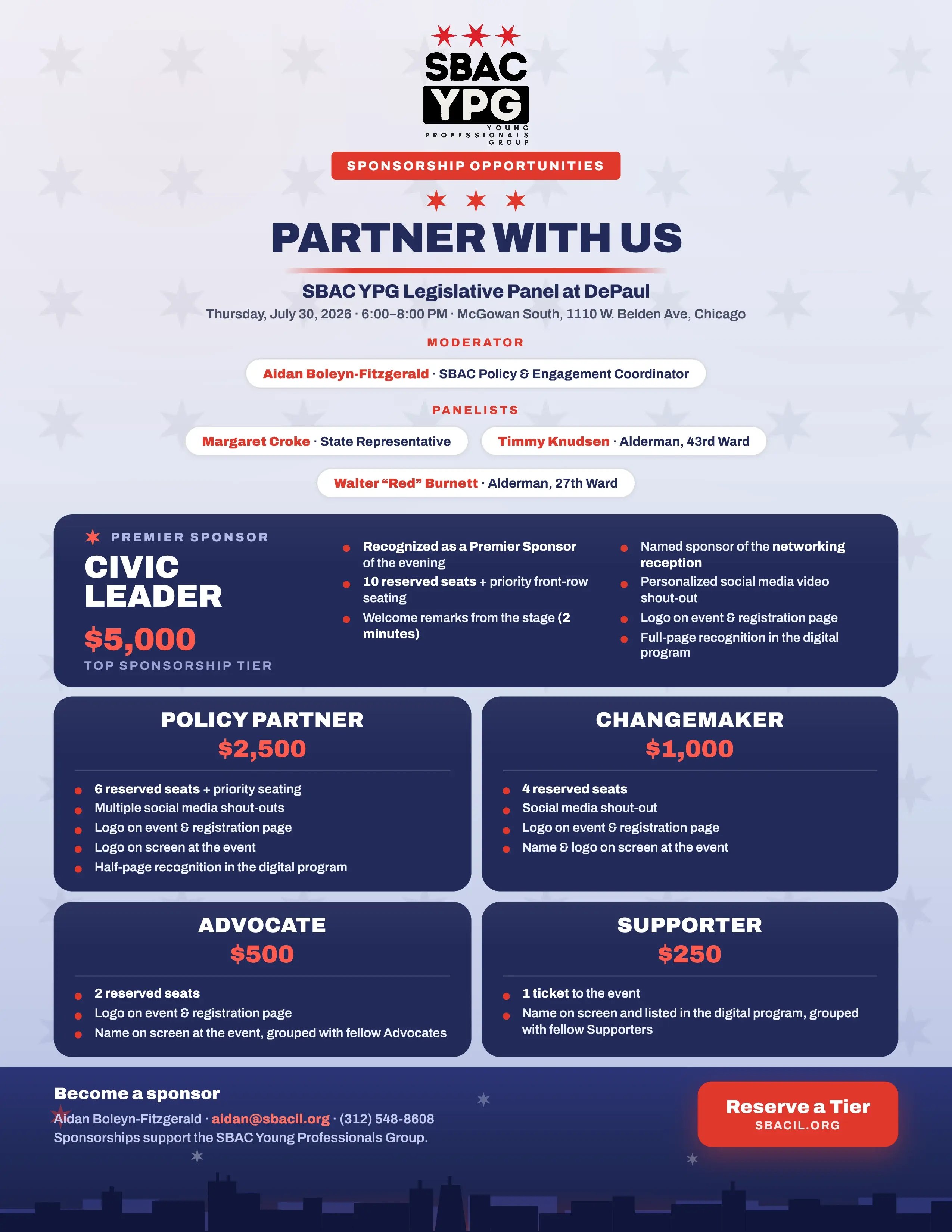 Sponsorship pkg for DePaul Legislative forum